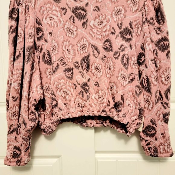 Free People No Ordinary Top Size XL Smoked Pink Combo Open Back Sweater NWT $128 - Picture 7 of 11